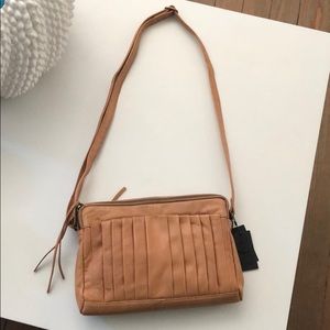 New Day & Mood Tan Leather Crossbody/shoulder bag